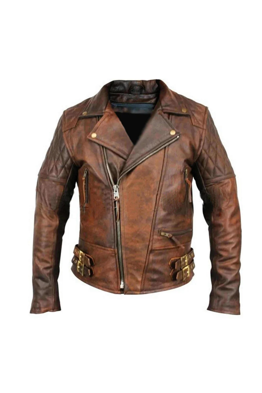 Men's Brown Motorcycle Leather Jacket