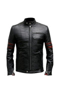 Classic Fight Club Tyler Durden Brad Pitt Retro Style Black Genuine Leather Jacket