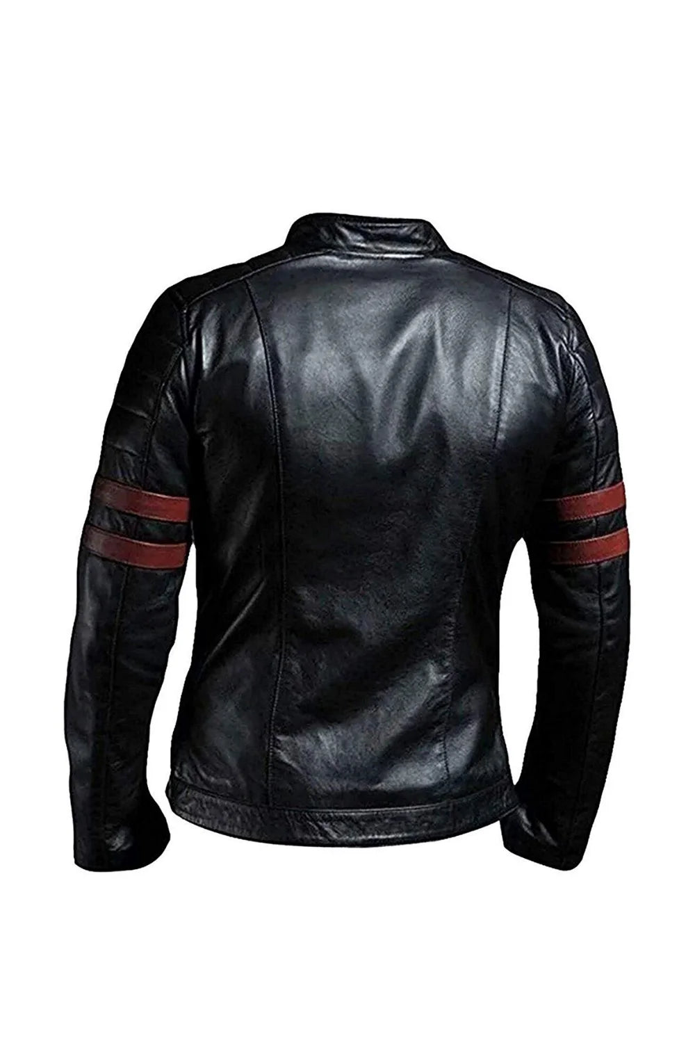 Classic Fight Club Tyler Durden Brad Pitt Retro Style Black Genuine Leather Jacket