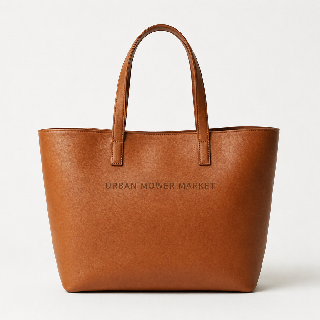 UrbanMowerMarket Brown Leather Tote Bag