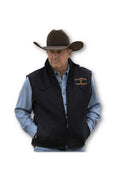John Dutton Black Cotton Yellowstone Vest