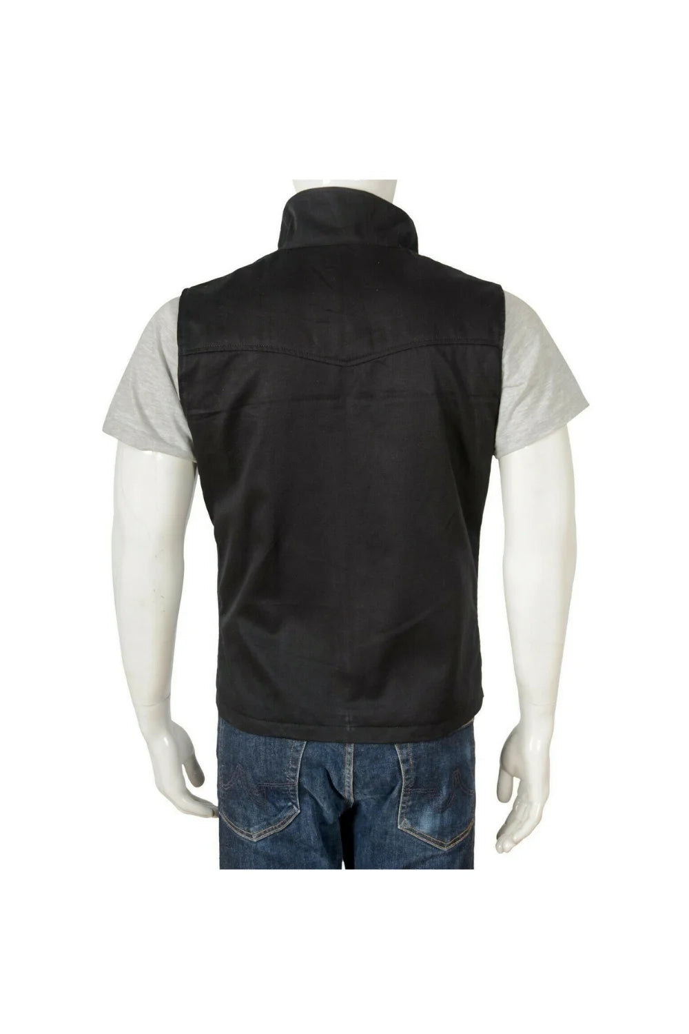John Dutton Black Cotton Yellowstone Vest