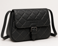 Urbanmowermarker Quilted Black Leather Crossbody Bag