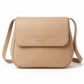 Urbanmowermarket Classic Beige Leather Crossbody Bag